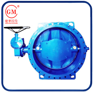 D342X flanged double eccentric soft seal butterfly valve