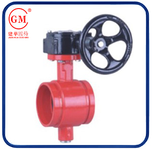 Grooved Butterfly Valve With Turbine Drive