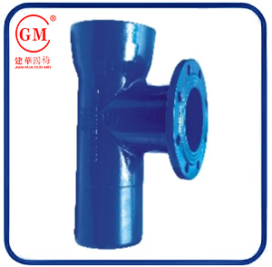 socket spigot tee with flange branch